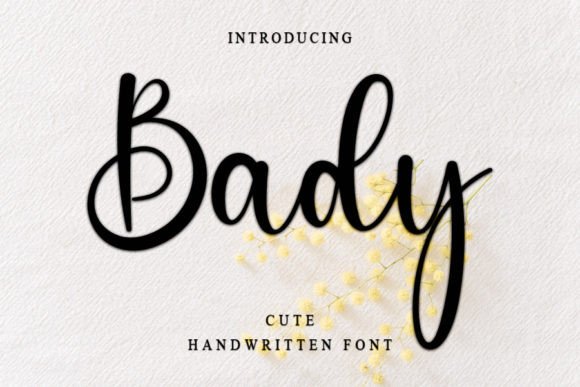 Bady Font: Elegant Handwritten Style for Craft Projects