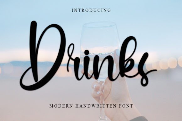Drinks: A Handwritten Font for Elegant Design