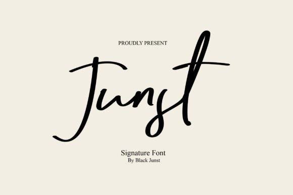 Junst: A Flowing Font for Elegant Branding