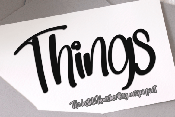 Things: A Trendy Handwritten Font