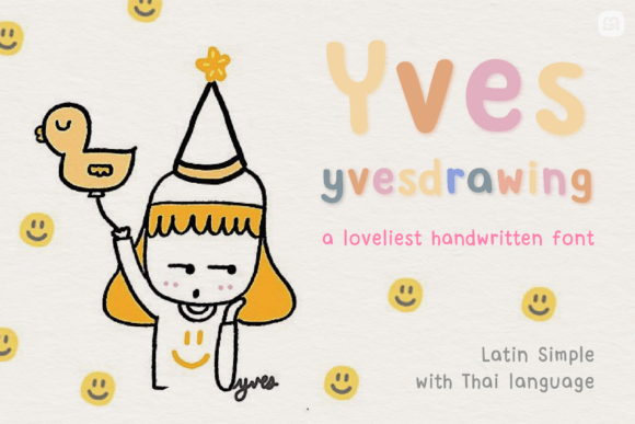 Yves Yvesdrawing: A Fun Handwritten Font